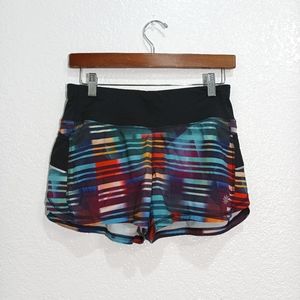 Athleta running shorts rainbow colors